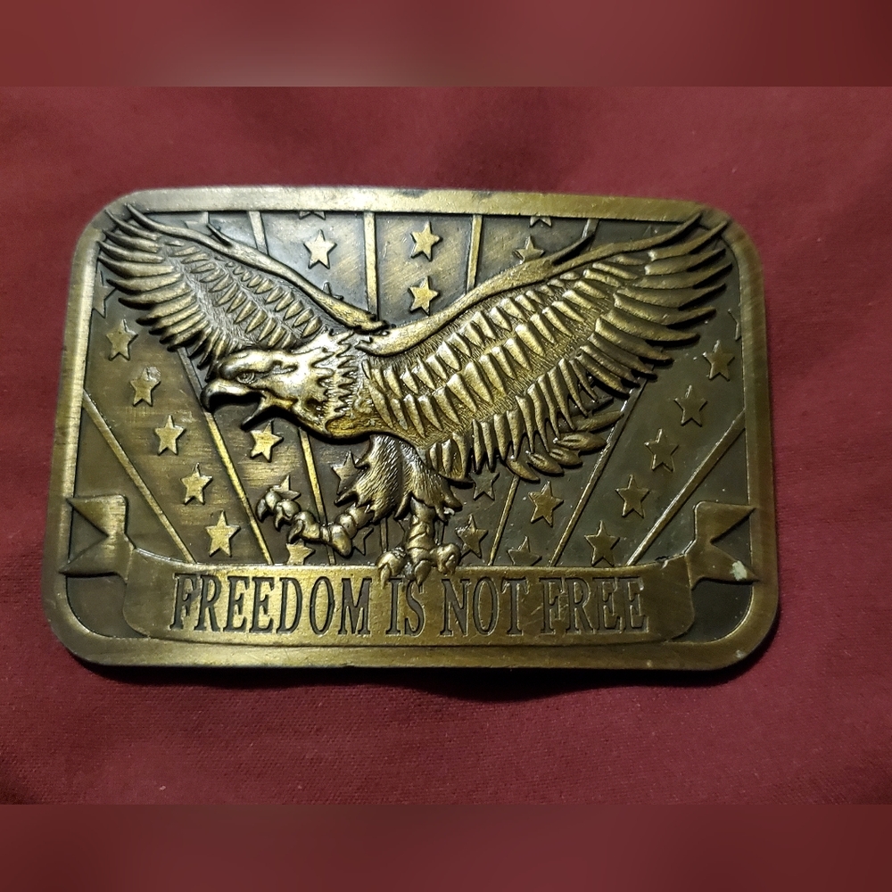 "Freedom Is Not Free" belt buckle